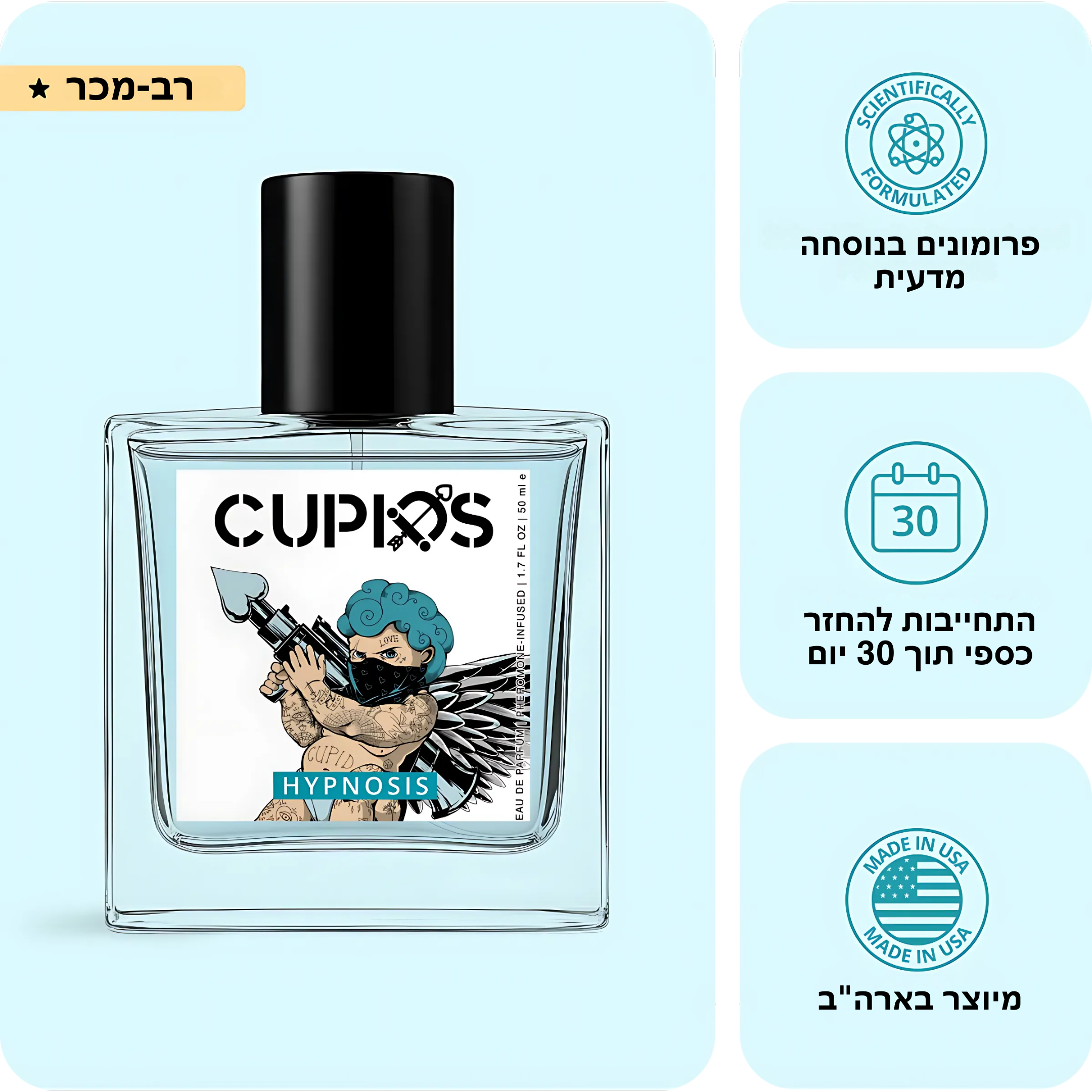 היפנוסיס 2.0™ – בושם פרומונים ייחודי לביטחון עצמי ומשיכה טבעית