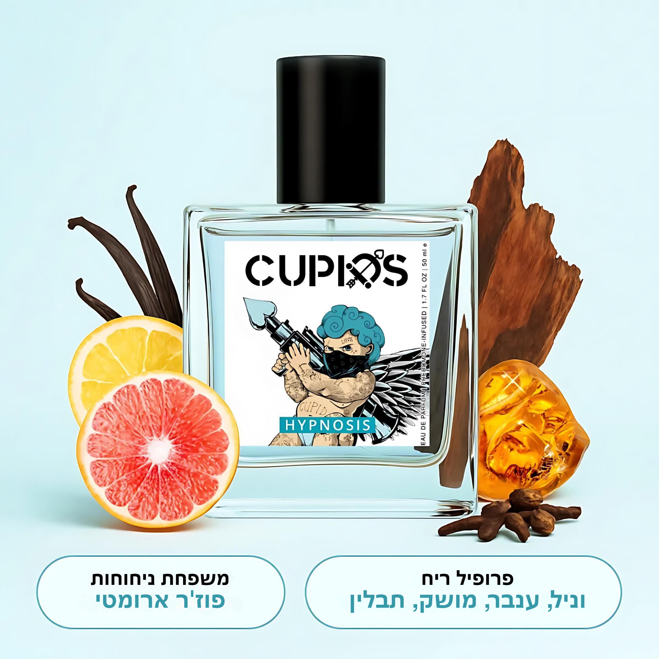 היפנוסיס 2.0™ – בושם פרומונים ייחודי לביטחון עצמי ומשיכה טבעית